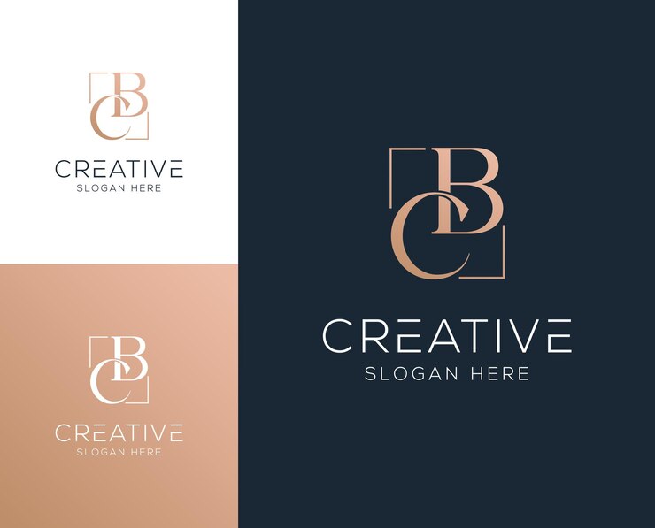 Illustrazione vettoriale della lettera iniziale CB BC del logo