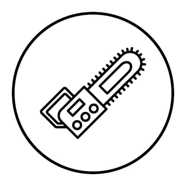 Illustrazione vettoriale della motosega
