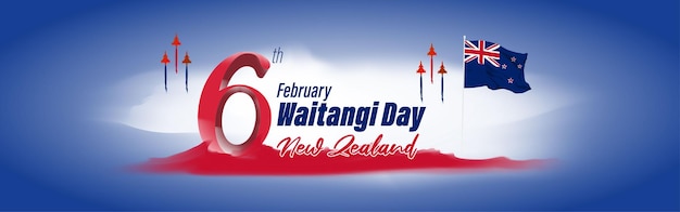 Illustrazione vettoriale della Nuova Zelanda Happy Waitangi day