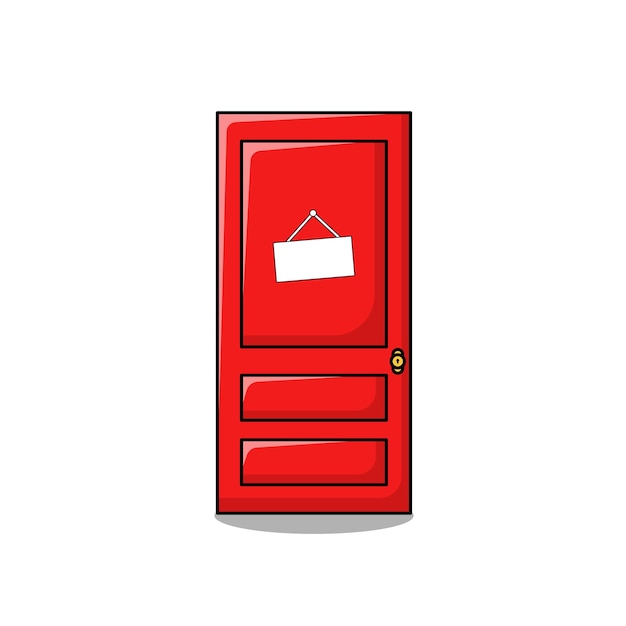 Illustrazione vettoriale della porta rossa
