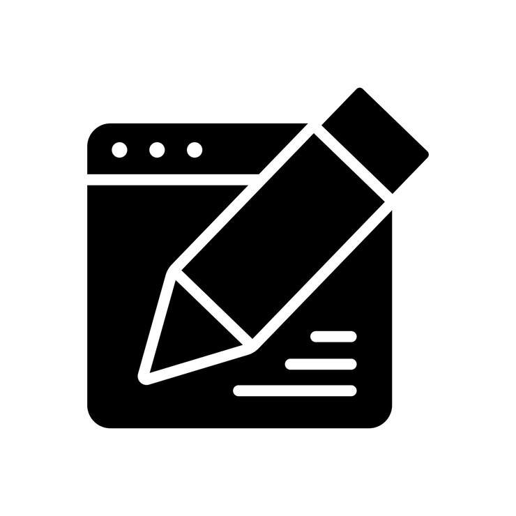 Illustrazione vettoriale della progettazione dell'icona del blog