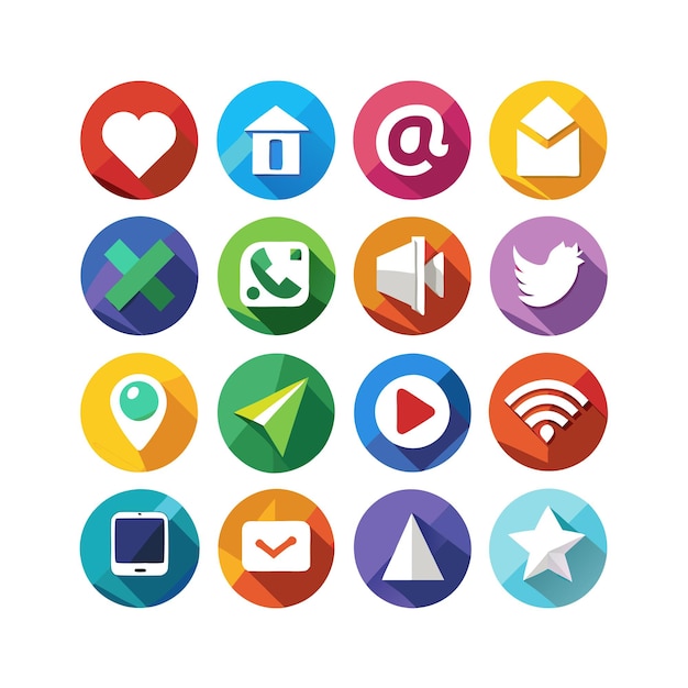 Illustrazione vettoriale della raccolta di icone dei social media