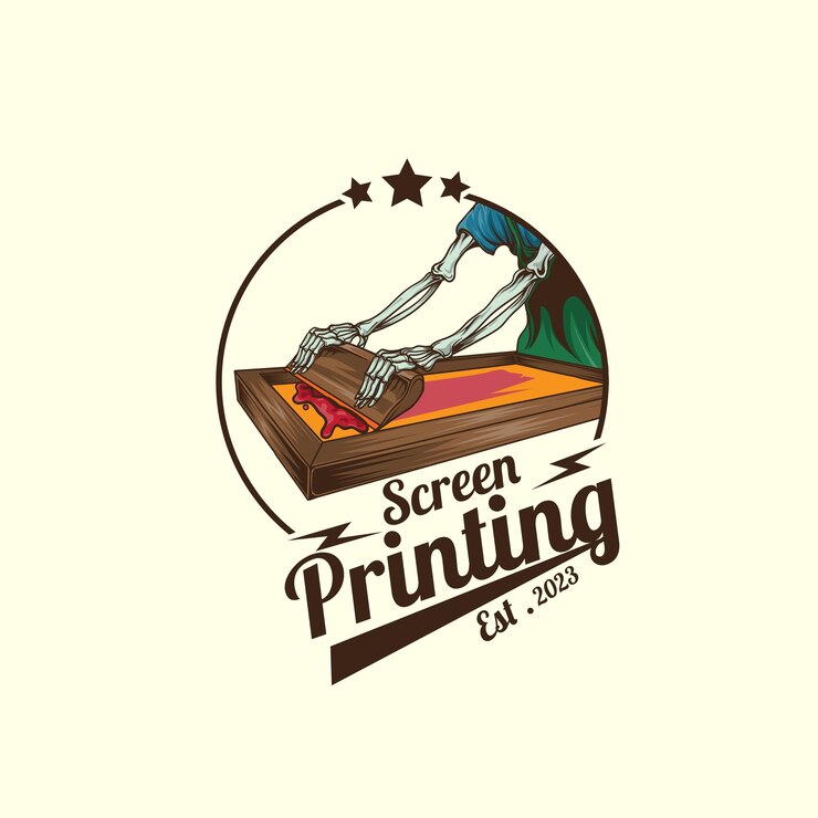 Vettore illustrazione vettoriale della serigrafia del logo