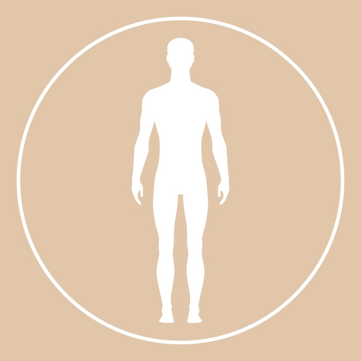 Vettore illustrazione vettoriale della silhouette a figura intera dell'uomo isolata su sfondo beige