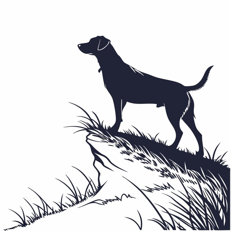 Illustrazione vettoriale della silhouette del cane