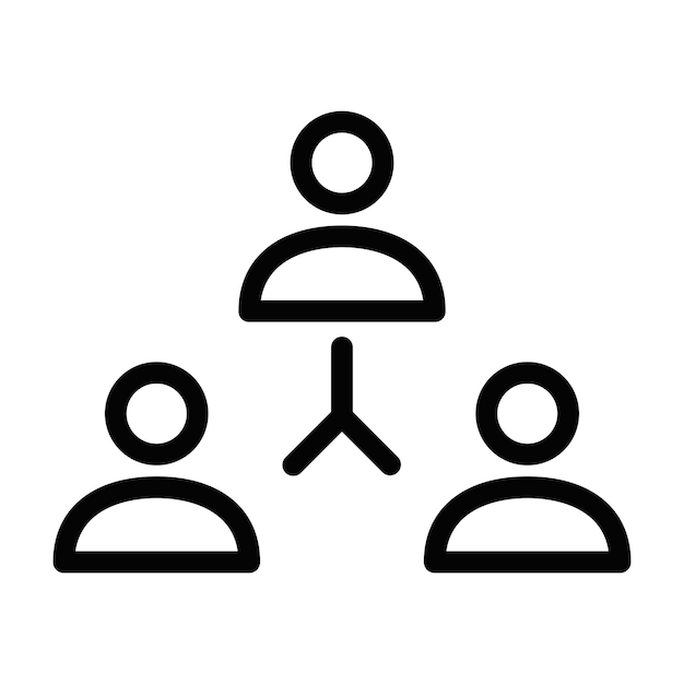 Illustrazione vettoriale della struttura del team aziendale