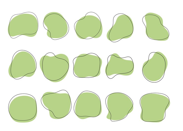 Illustrazione vettoriale delle forme di base del liquido astratto