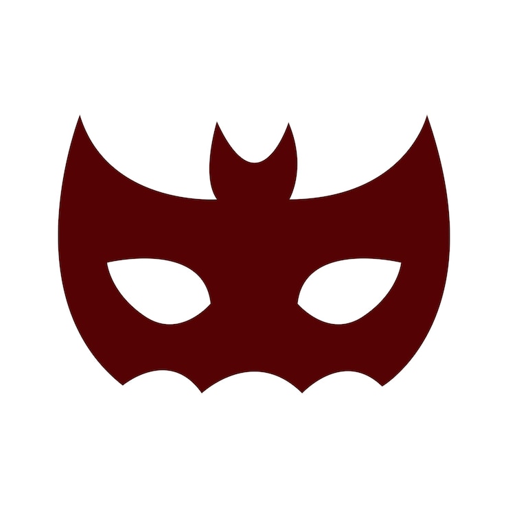Vettore illustrazione vettoriale delle maschere per gli occhi di halloween. vettore della maschera del pipistrello di halloween