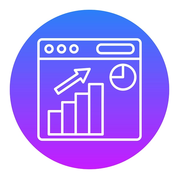 Illustrazione vettoriale delle statistiche della pagina web