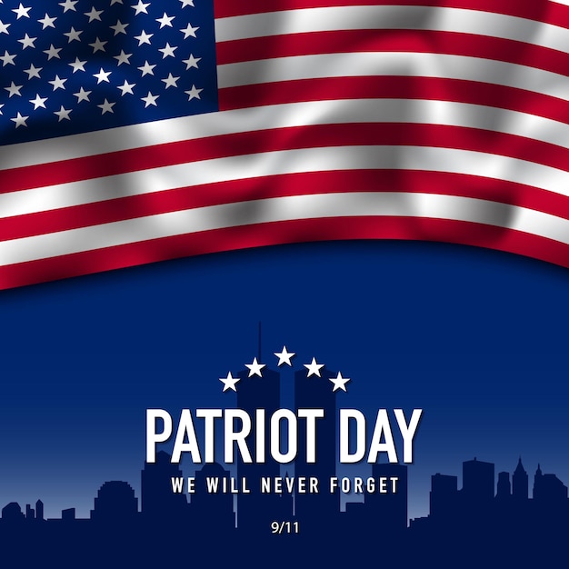 Illustrazione vettoriale dello sfondo del Patriot Day