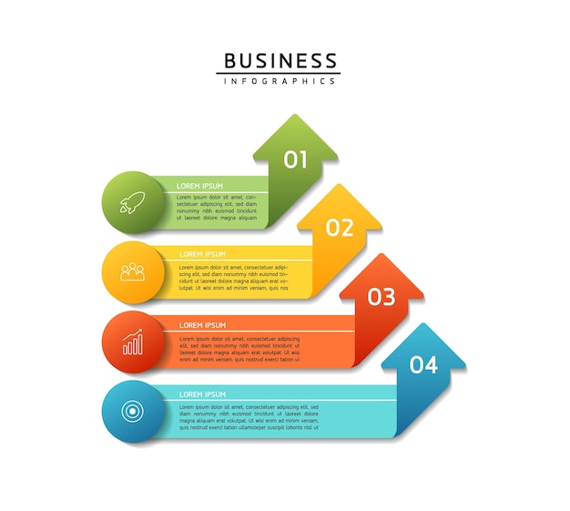 Illustrazione vettoriale, design infografica, modello, marketing, informazioni, con 4 opzioni o passaggi