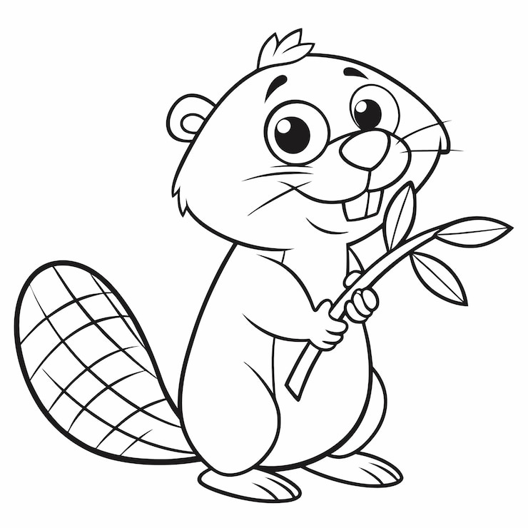 Vettore illustrazione vettoriale di animali carini da colorare per bambini per foglio da colorare