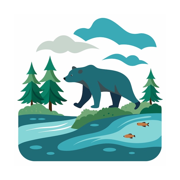 Illustrazione vettoriale di animali forestali