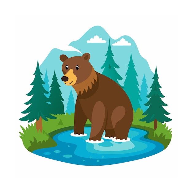 Illustrazione vettoriale di animali forestali