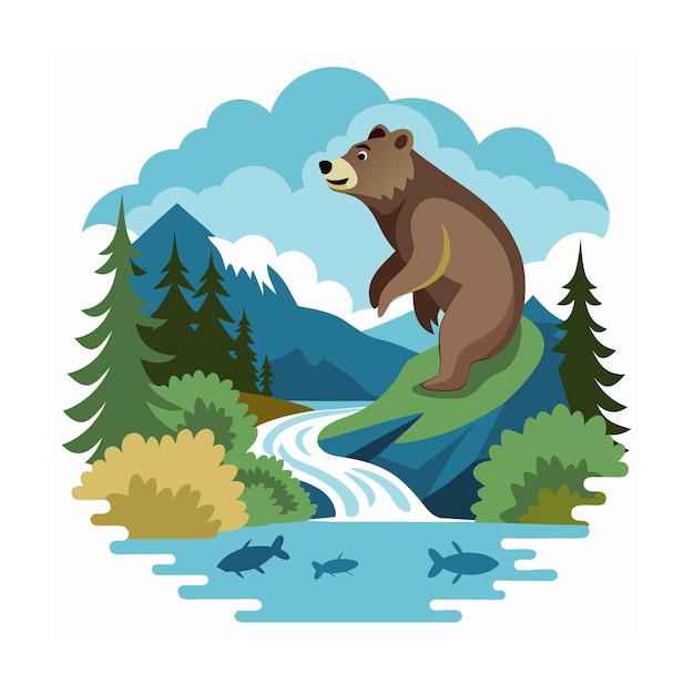 Illustrazione vettoriale di animali forestali