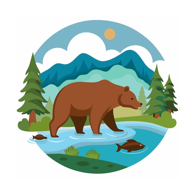 Illustrazione vettoriale di animali forestali