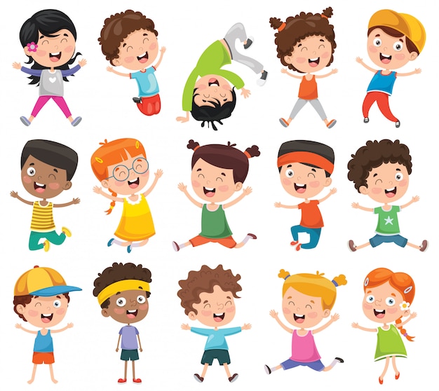 Illustrazione vettoriale di bambini dei cartoni animati