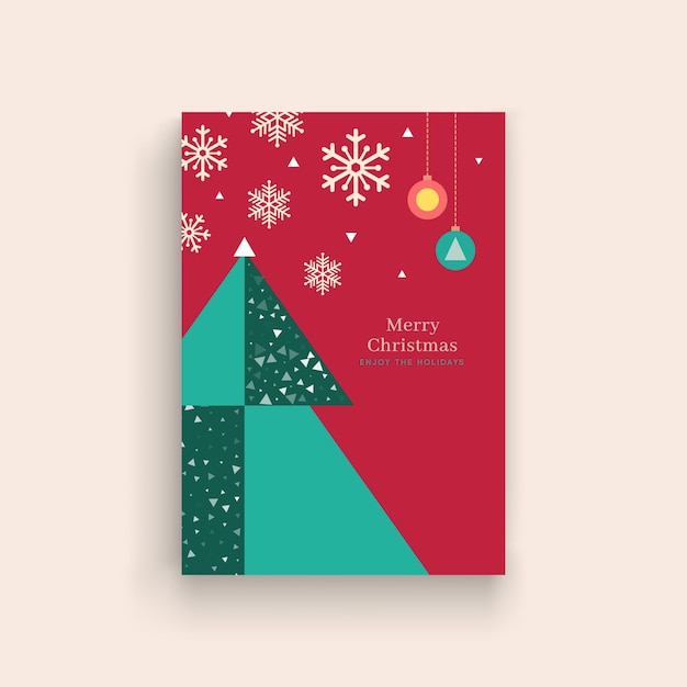 Illustrazione vettoriale di biglietti di auguri di Buon Natale e Buon Anno