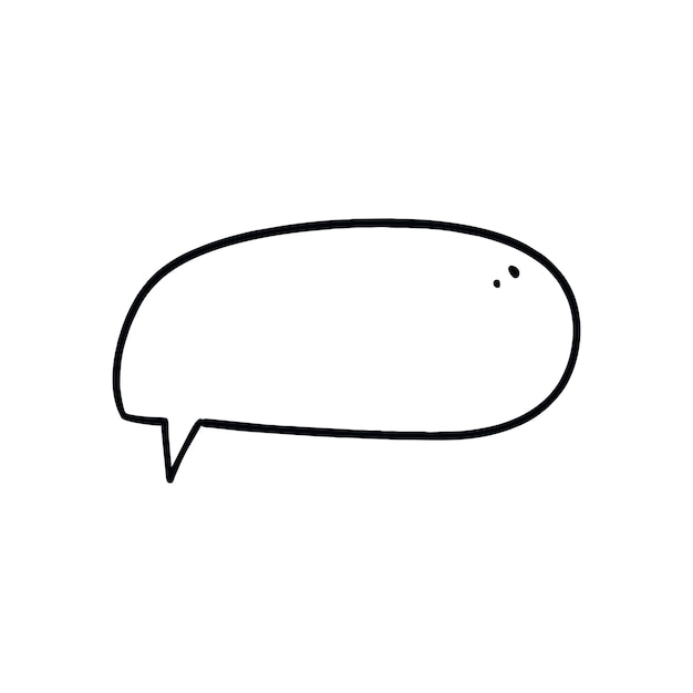 Illustrazione vettoriale di Bubble Chat disegnata a mano in stile arte Doodle