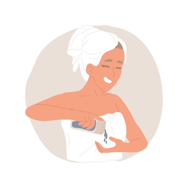 Illustrazione vettoriale di cartoni animati isolati di lozione per il corpo