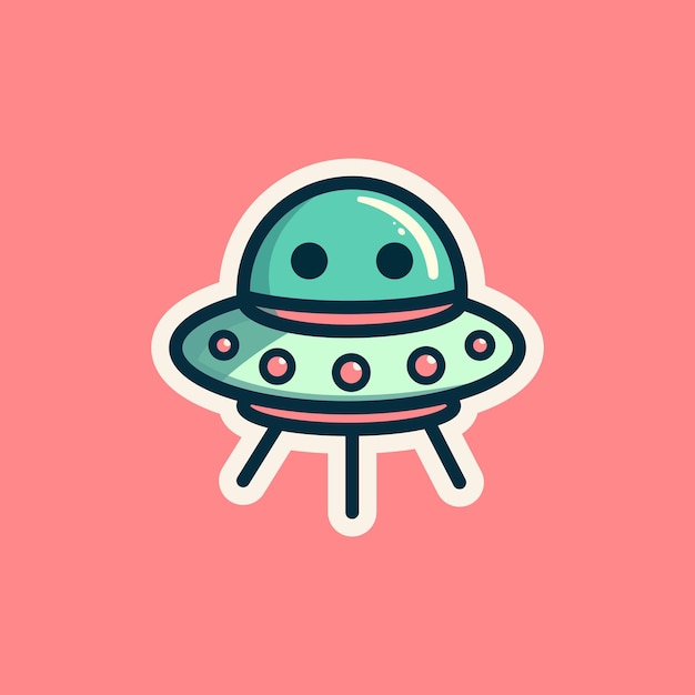 Illustrazione vettoriale di cartoni animati UFO