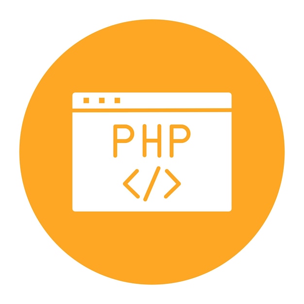 Illustrazione vettoriale di codifica PHP