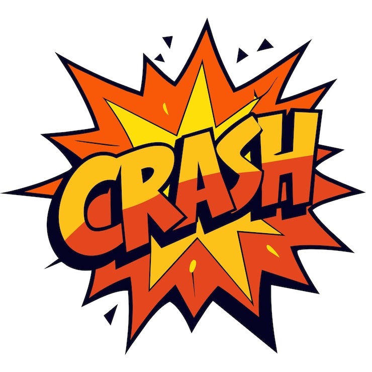 Vettore illustrazione vettoriale di comic crash splash