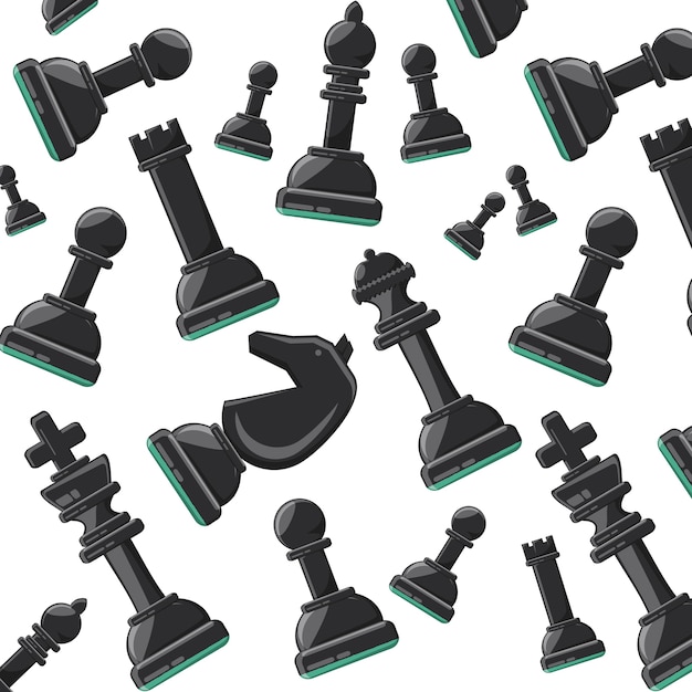 illustrazione vettoriale di design colorato sfondo pezzi degli scacchi