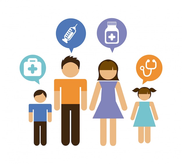 illustrazione vettoriale di famiglia grafica