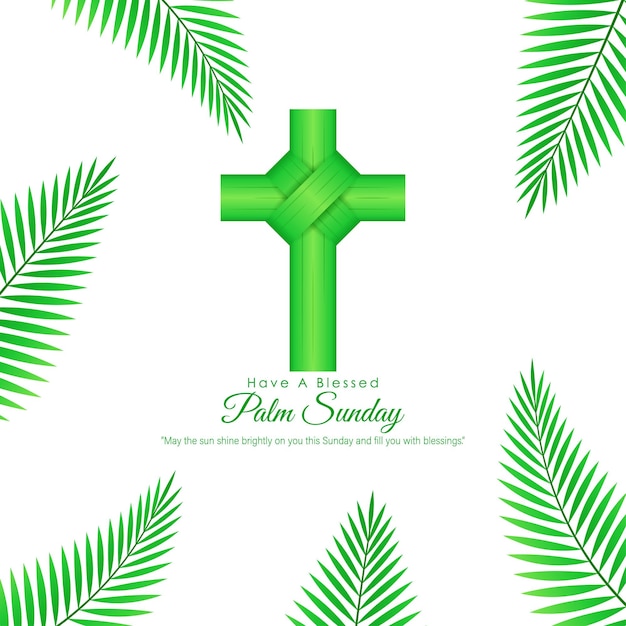 Illustrazione vettoriale di Felice Domenica delle Palme augura banner di saluto