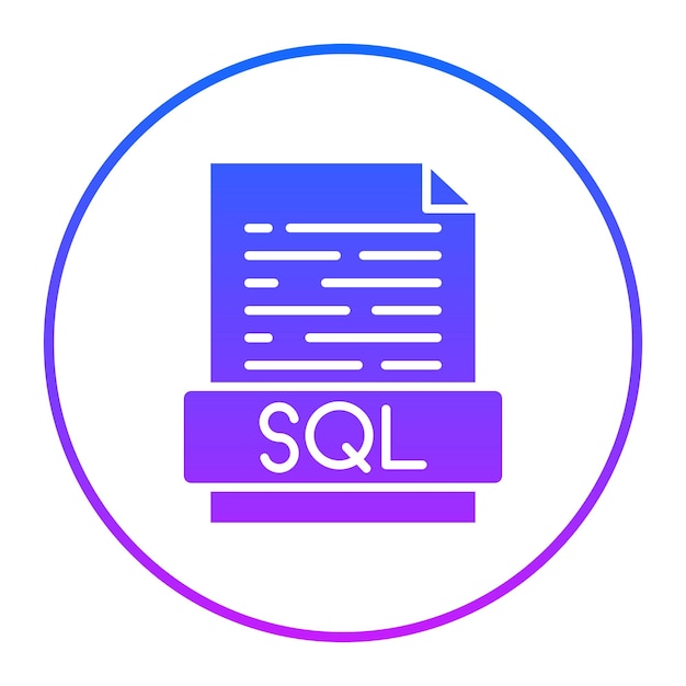 Illustrazione vettoriale di file SQL