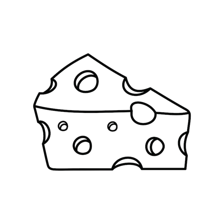 Vettore illustrazione vettoriale di formaggio. icona di formaggio isolato su priorità bassa bianca. fumetto di formaggio piatto giallo.