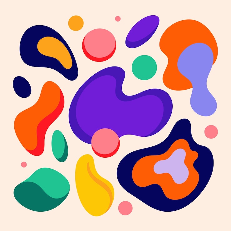 Vettore illustrazione vettoriale di forme e modelli colorati astratti