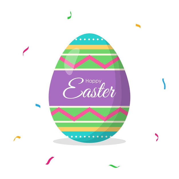 Illustrazione vettoriale di Happy Easter auguri banner di saluto