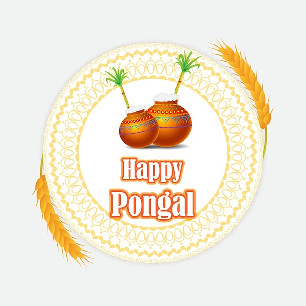 Illustrazione vettoriale di Happy Pongal festival