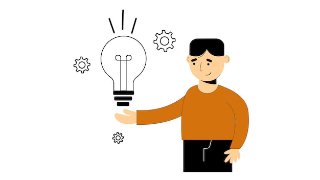 Illustrazione vettoriale di idee creative aziendali