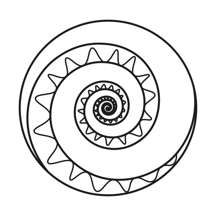 Illustrazione vettoriale di idromassaggio circolare ipnotico