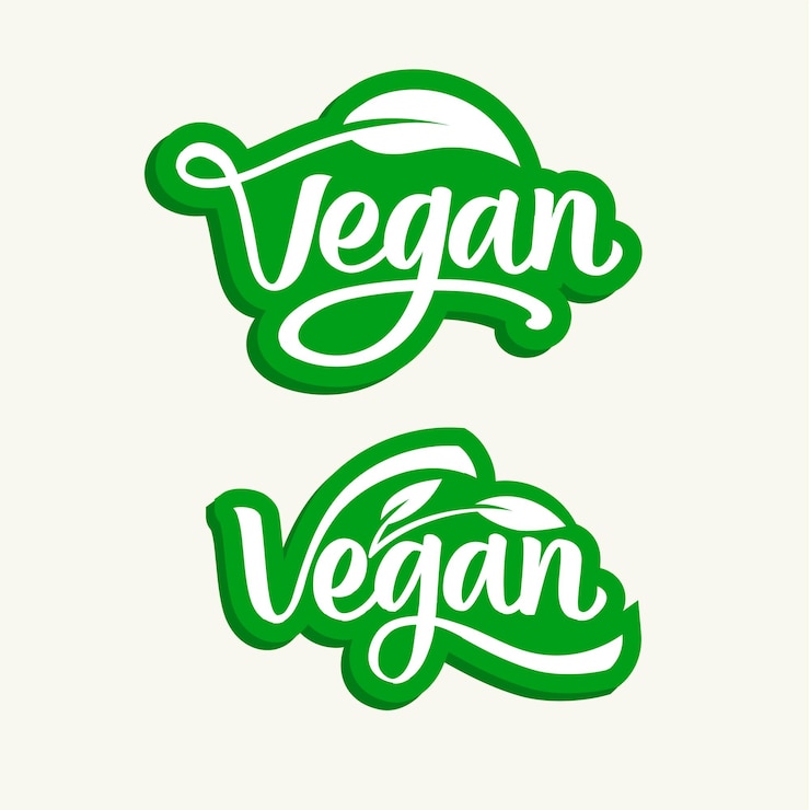 Vettore illustrazione vettoriale di lettere scritte a mano vegane