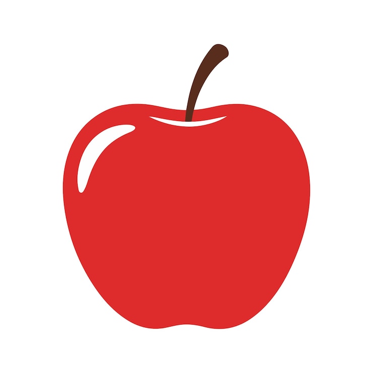 Vettore illustrazione vettoriale di mele rosse e verdi disegno clipart logo monocromatico di cibo sano a frutta