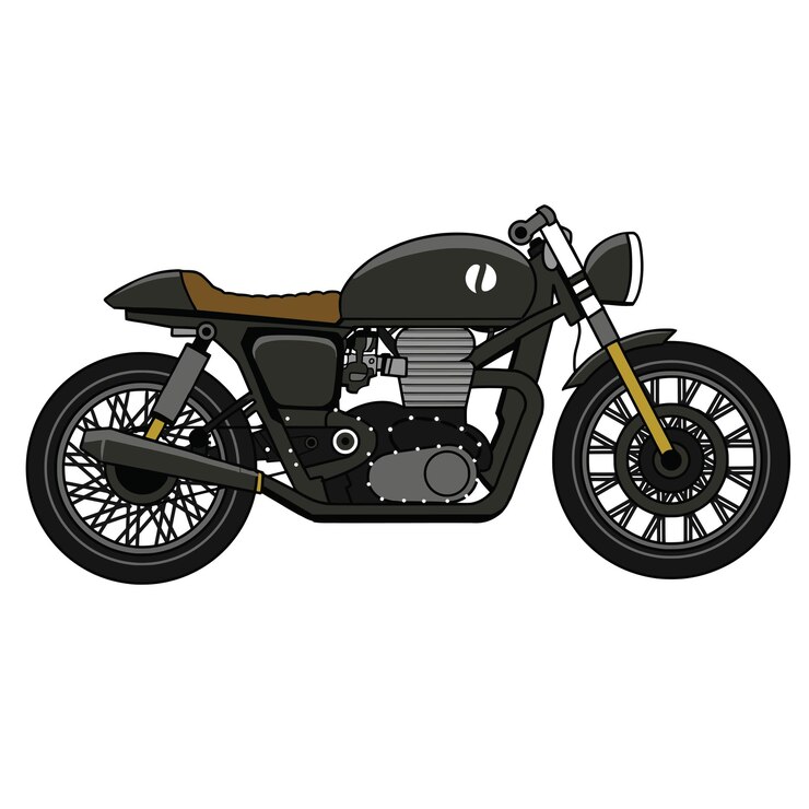 Vettore illustrazione vettoriale di motociclette harley classic sport custom