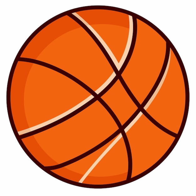 Illustrazione vettoriale di pallacanestro sportivo di alta qualità