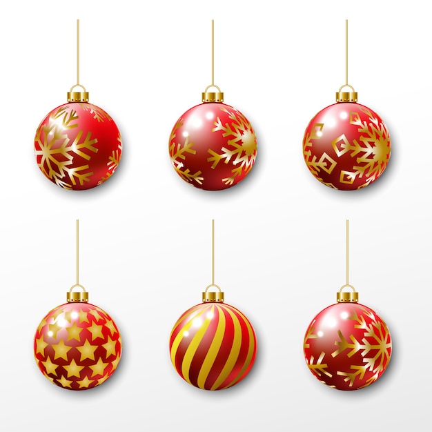 Illustrazione vettoriale di palle di Natale.