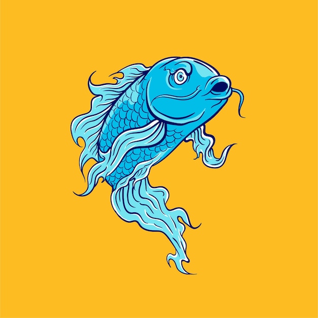 Illustrazione vettoriale di pesce Koi