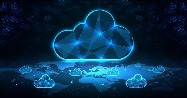 Illustrazione vettoriale di più simboli cloud 2D cloud 3D cloud multicloud lavora dati collegati