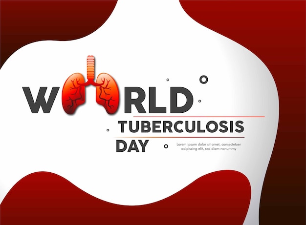 Illustrazione vettoriale di poster e banner per la Giornata mondiale della tubercolosi