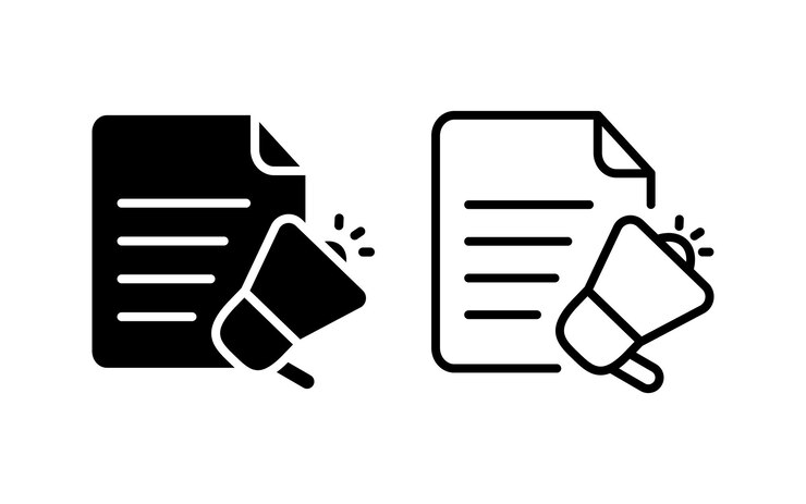 Illustrazione vettoriale di progettazione di icone di marketing di contenuti