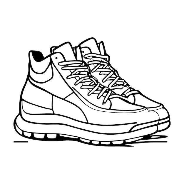 Illustrazione vettoriale di scarpe da ginnastica logo di scarpe di illustratore vettoriale