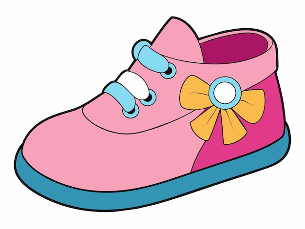 Illustrazione vettoriale di scarpe per bambini