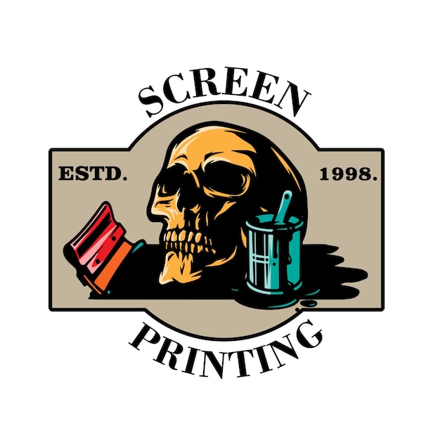 Illustrazione vettoriale di serigrafia