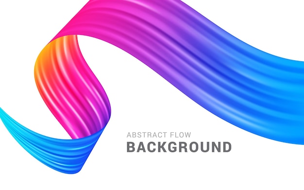 Illustrazione vettoriale di sfondo astratto flusso colorato moderno Pittura digitale liquido colorato luminoso gradiente modello banner onda alla moda